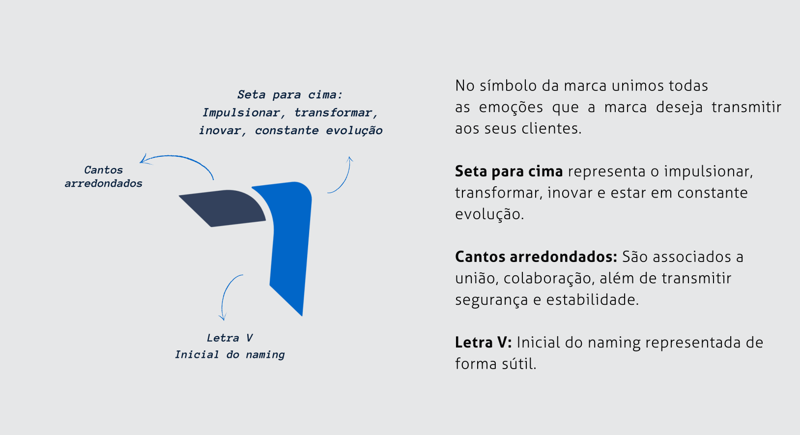 Explicação do símbolo da marca Visão On-line